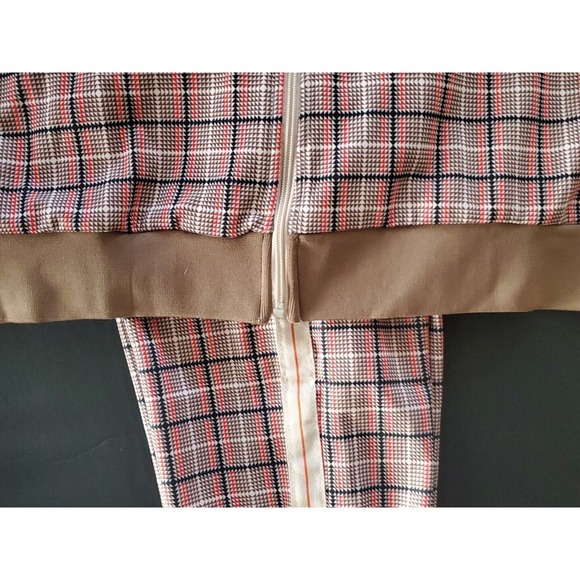 Jian Wang 2XL Men's Retro Plaid Striped Zip Up Pockets Jogger Style Track Suit - Picture 6 of 16